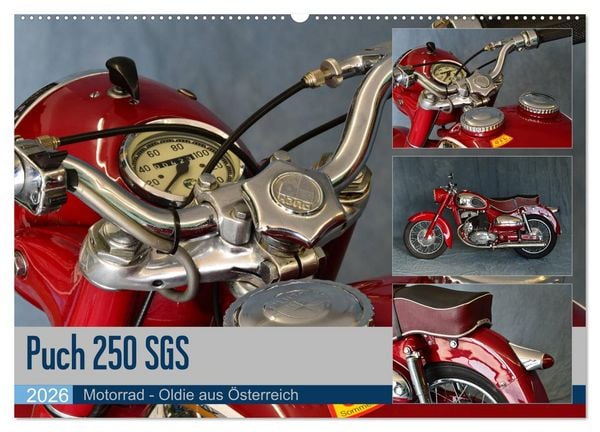 Puch 250 SGS Motorrad - Oldie aus Österreich (Wandkalender 2026 DIN A2 quer), CALVENDO Monatskalender