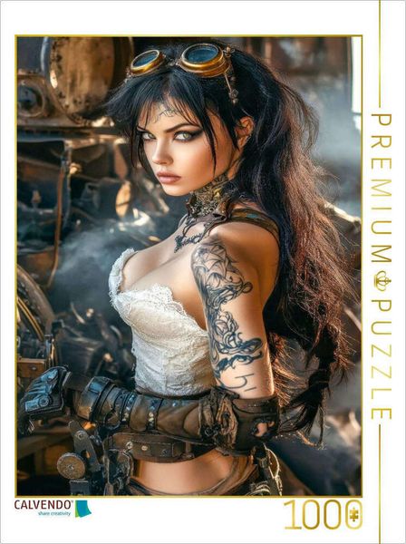 CALVENDO Puzzle Starkes Tattoo - starke Frau | 1000 Teile Lege-Größe 64x48cm Foto-Puzzle für glückliche Stunden