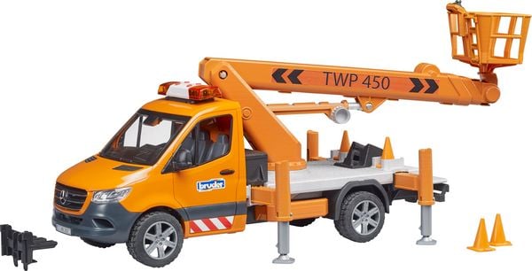Bruder 02679 MB Sprinter Arbeitsbühne mit Light + Sound Modul