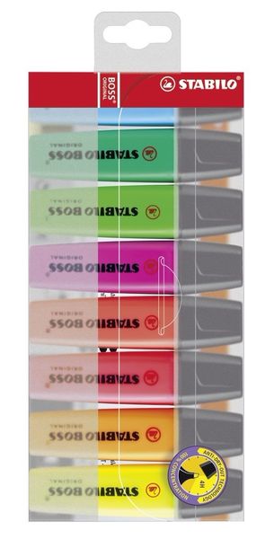STABILO Textmarker - BOSS ORIGINAL - 8er Pack - mit 8 verschiedenen Farben