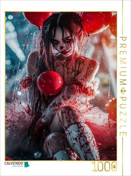 CALVENDO Puzzle Unter dem Bett lagen nur rote Nasen und Puppen mit aufgerissenen Mündern | 1000 Teile Lege-Größe 64x48cm Foto-Puzzle für glückliche St