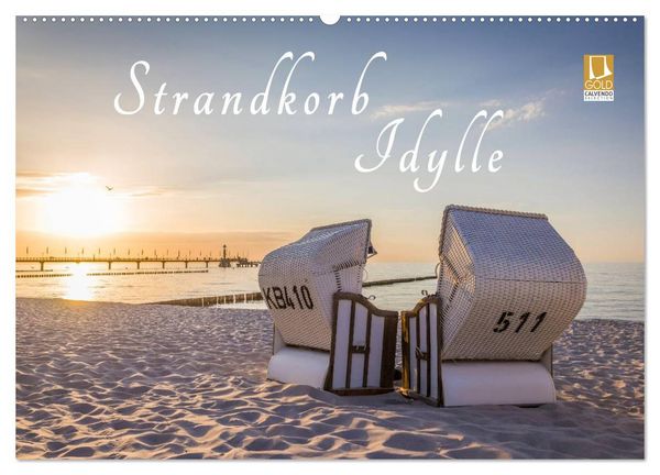 Strandkorb Idylle (Wandkalender 2026 DIN A2 quer), CALVENDO Monatskalender
