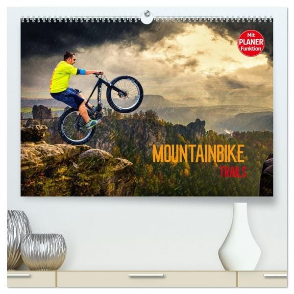 Mountainbike Trails (hochwertiger Premium Wandkalender 2026 DIN A2 quer), Kunstdruck in Hochglanz