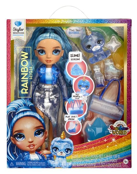 Classic Rainbow Fashion Doll- Skyler (blue)