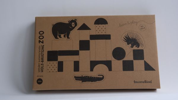 Holz-Bausteine ZOO 60-teilig