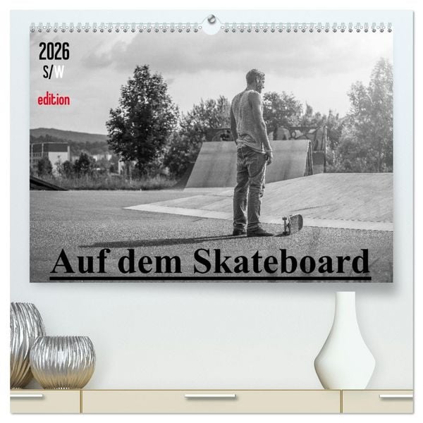 Auf dem Skateboard (hochwertiger Premium Wandkalender 2026 DIN A2 quer), Kunstdruck in Hochglanz