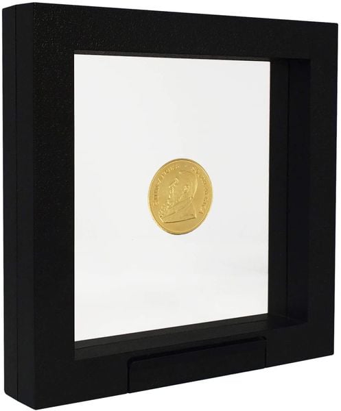 'Schweberahmen 3D schwarz für 5 -Münzen ''Planet Erde'''