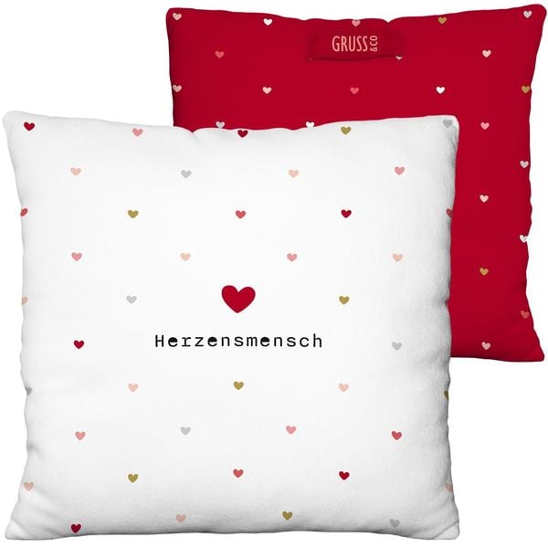 Plüschkissen Herzensmensch