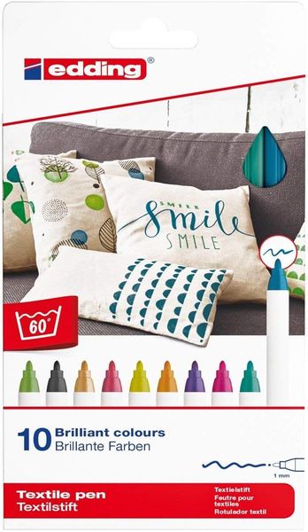 Edding 4600 Textilstift sortiert 10St Set fun