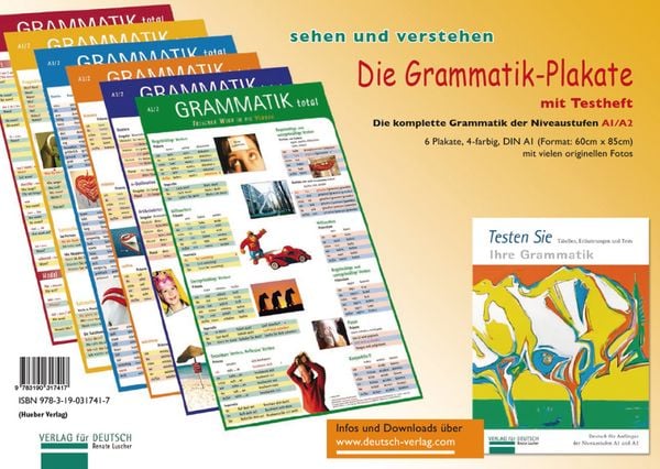Grammatik-Plakate/Testheft und 6 Plakate