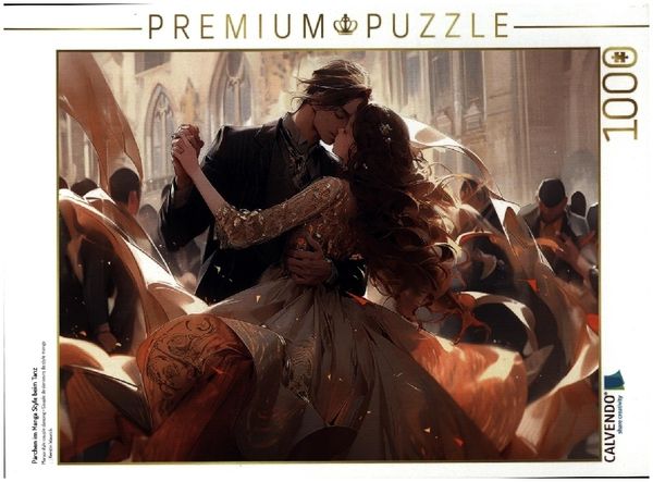 CALVENDO Puzzle Pärchen im Manga Style beim Tanz | 1000 Teile Lege-Größe 64x48cm Foto-Puzzle für glückliche Stunden