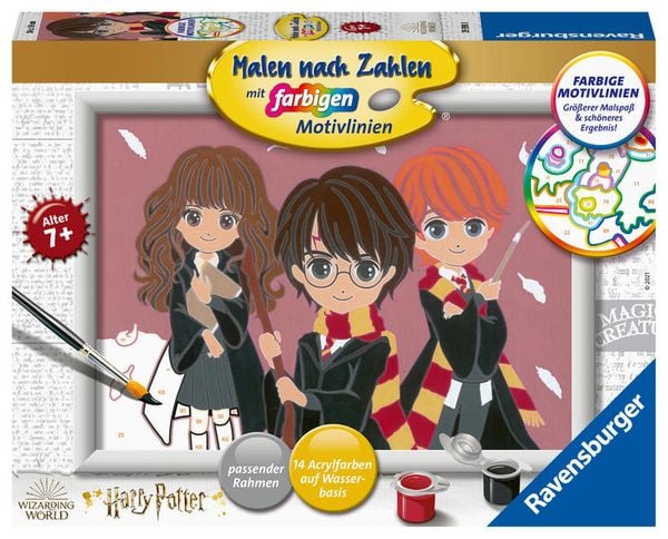 CreArt, Malen nach Zahlen Kinder Harry Potter - Zauberhafte Freundschaft
