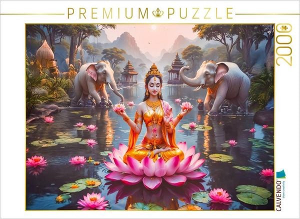 CALVENDO Puzzle Lakshmi, Göttin des Reichtums | 2000 Teile Lege-Größe 90x67cm Foto-Puzzle für glückliche Stunden