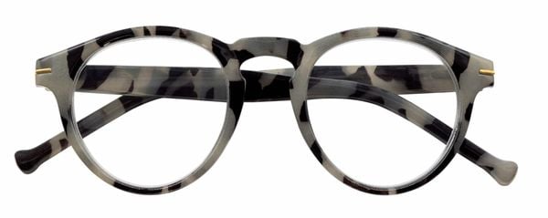 Lesebrille FRANKIE, grau-havanna, +1.50 dpt mit Etui