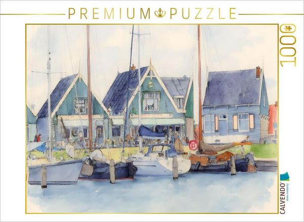 CALVENDO Puzzle Hafen Marken | 1000 Teile Lege-Größe 64x48cm Foto-Puzzle für glückliche Stunden