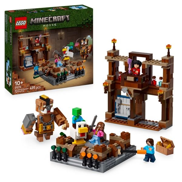 LEGO Minecraft 21272 Waldanwesen mit Boxring, Gamer Geschenk, Spielzeug