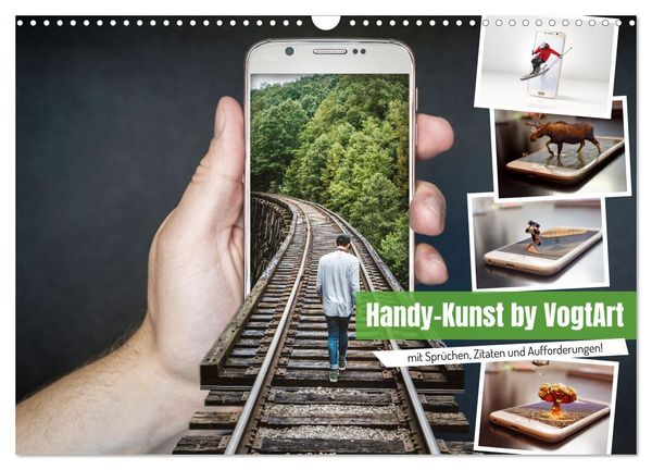 Handy-Kunst by VogtArt (Wandkalender 2026 DIN A3 quer), CALVENDO Monatskalender