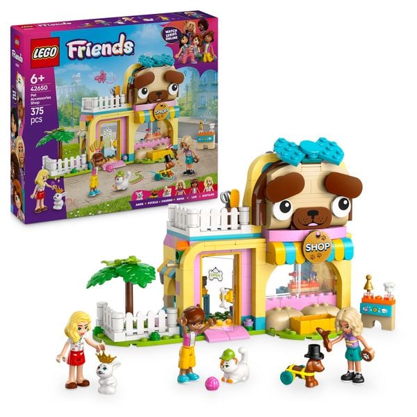LEGO Friends 42650 Geschäft für Haustierzubehör, Spielzeug Tierfiguren