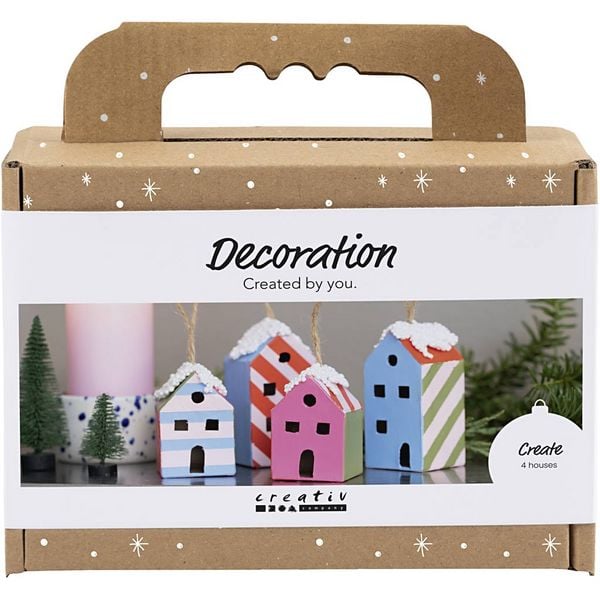 Creativ Company Mini Kreativ Set Dekoration, Häuser, sortiert Farben