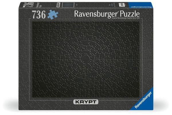 Ravensburger Puzzle 12000054 - Krypt Puzzle Black - Puzzle mit 736 schwarzen Teilen, tolle Herausforderung für Puzzlefans und Knobelfreunde ab 14 Jahren