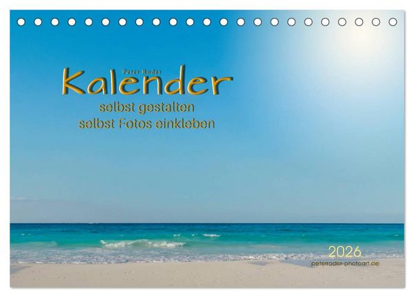 Kalender - selbst gestalten, Fotos selbst einkleben (Tischkalender 2026 DIN A5 quer), CALVENDO Monatskalender