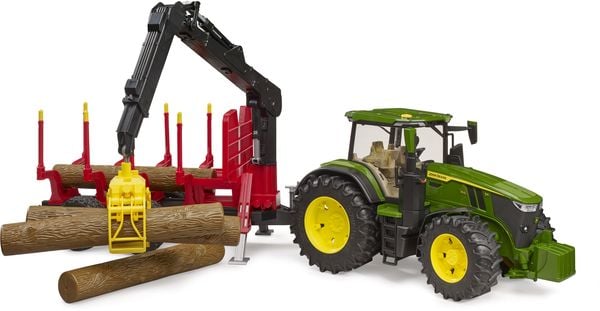 Bruder John Deere 7R 350, Rückeanh.+B.Stämmen Fertigmodell Landwirtschafts Modell