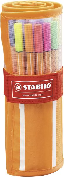 STABILO Fineliner - point 88 - 30er Rollerset - mit 30 verschiedenen Farben