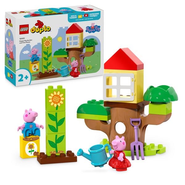 LEGO DUPLO Peppas Garten mit Baumhaus, Peppa Pig Spielzeug ab 2 10431