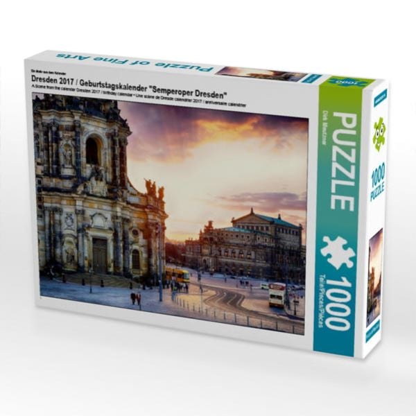 'CALVENDO Puzzle Dresden 2017 / Geburtstagskalender ''Semperoper Dresden'' 1000 Teile Lege-Größe 64 x 48 cm Foto-Puzzle Bild von Dirk Meutzner'