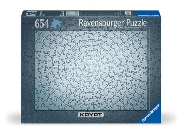 Ravensburger Puzzle 12000071 - Krypt Puzzle Silber - Puzzle mit 654 silbernen Teilen, tolle Herausforderung für Puzzle-Profis ab 14 Jahren