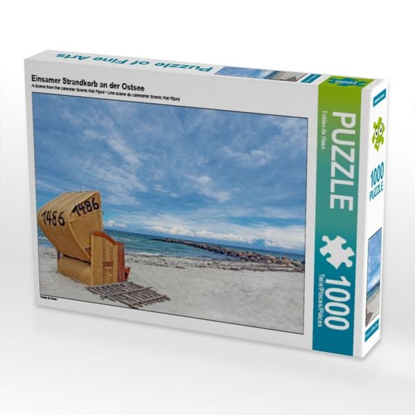 Einsamer Strandkorb an der Ostsee (Puzzle)