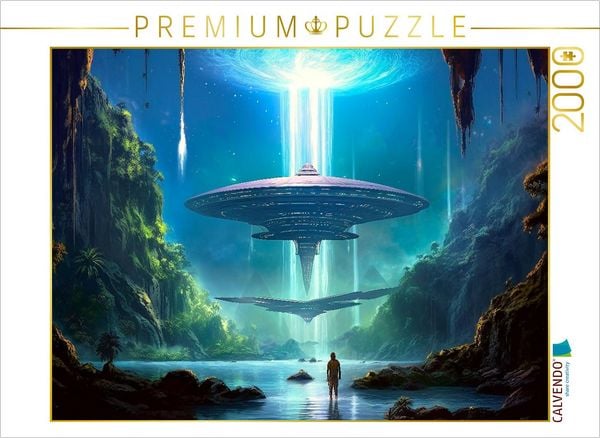 CALVENDO Puzzle Science Fiction - Reise zu fremden Planeten - Reise nach oben | 2000 Teile Lege-Größe 90x67cm Foto-Puzzle für glückliche Stunden