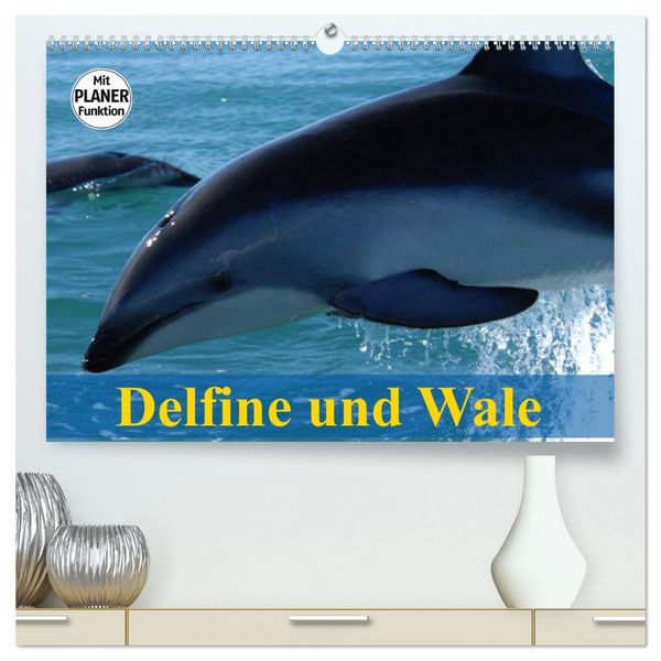 Delfine und Wale (hochwertiger Premium Wandkalender 2026 DIN A2 quer), Kunstdruck in Hochglanz