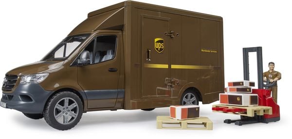 Bruder 02678 MB Sprinter UPS mit Fahrer und Zubehör