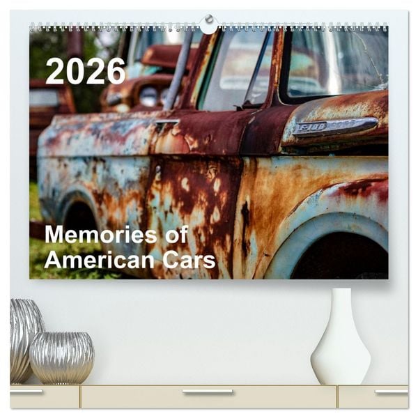 Memories of American Cars (hochwertiger Premium Wandkalender 2026 DIN A2 quer), Kunstdruck in Hochglanz