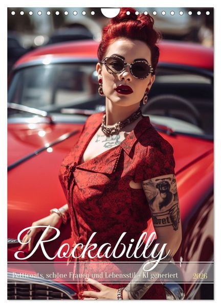 Rockabilly (Wandkalender 2026 DIN A4 hoch), CALVENDO Monatskalender