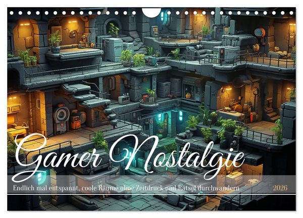 Gamer Nostalgie (Wandkalender 2026 DIN A4 quer), CALVENDO Monatskalender