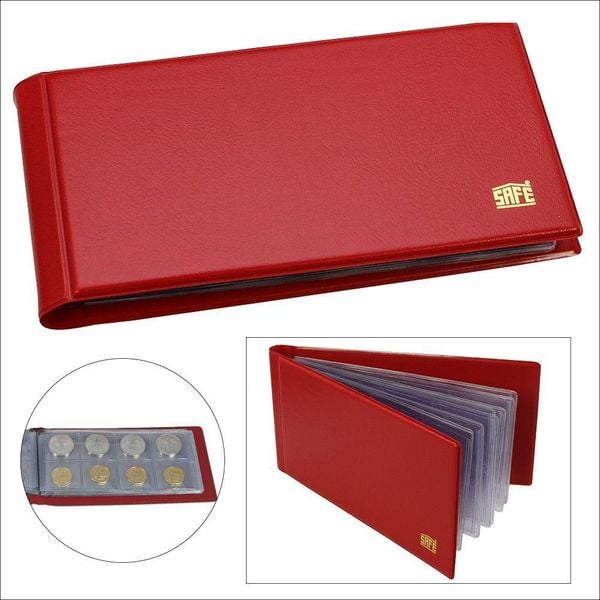 Münzen Taschenalbum Einband rot