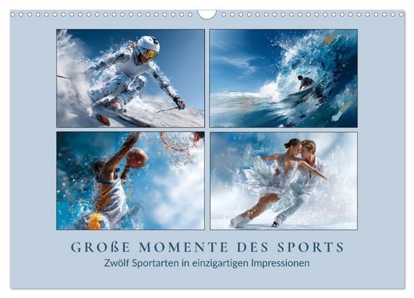 Große Momente des Sports (Wandkalender 2026 DIN A3 quer), CALVENDO Monatskalender