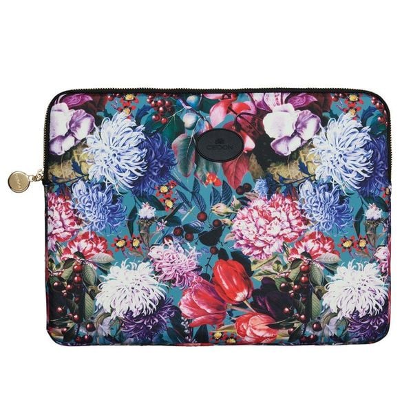 Easy Laptop Case Blumenbouquet petrol