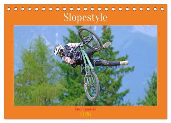 Slopestyle Mountainbike (Tischkalender 2026 DIN A5 quer), CALVENDO Monatskalender