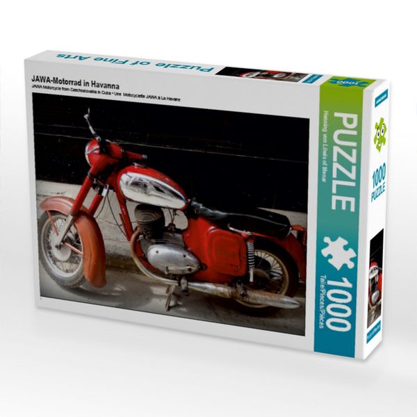 CALVENDO Puzzle JAWA-Motorrad in Havanna | 1000 Teile Lege-Größe 64x48cm Foto-Puzzle für glückliche Stunden