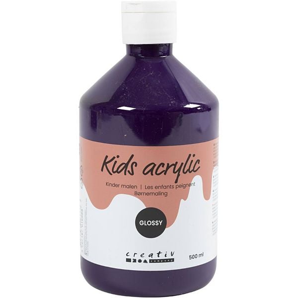 Creativ Company Acrylfarbe Glänzend, Violett, 500 ml/ 1 Fl.