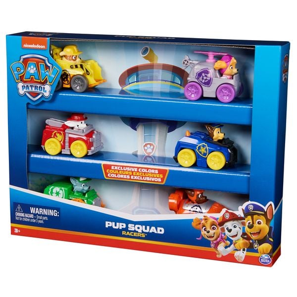 PAW Patrol Pup Squad Racers – 6-teiliges Fahrzeug-Geschenkset