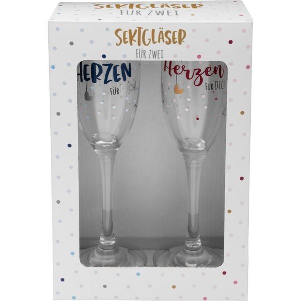'Secco Glas Set ''Von Herzen für Dich'''