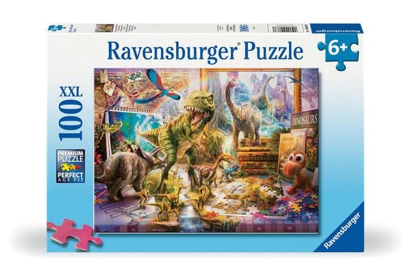 Kinderpuzzle 100 XXL Teile - Dinos im Kinderzimmer