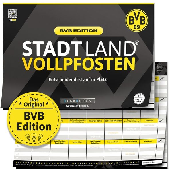 'DENKRIESEN - STADT LAND VOLLPFOSTEN® - BVB EDITION - ''Entscheidend ist auf'm Platz.'' - A4'