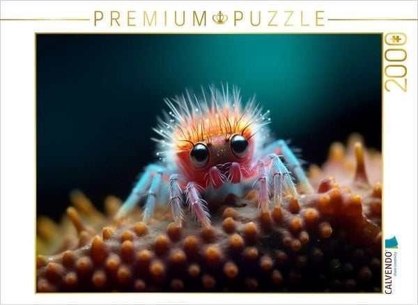 CALVENDO Puzzle Spinne mit langen Wimpern - Lustige Mikroorganismen | 2000 Teile Lege-Größe 90x67cm Foto-Puzzle für glückliche Stunden
