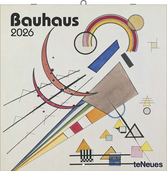 TeNeues - Bauhaus 2026 – Kunst-Wandkalender 30x30 cm (30x60 cm geöffnet) | Broschürenkalender mit Meisterwerken für Bauhaus-Fans & Kunstliebhaber