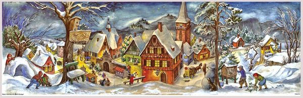 'Adventskalender ''Kleines Dorf im Winter'''